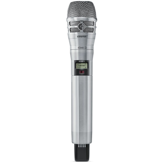 Shure Nickel ADX Frequency Diversity Handheld Transmitter with KSM 8 Microphone