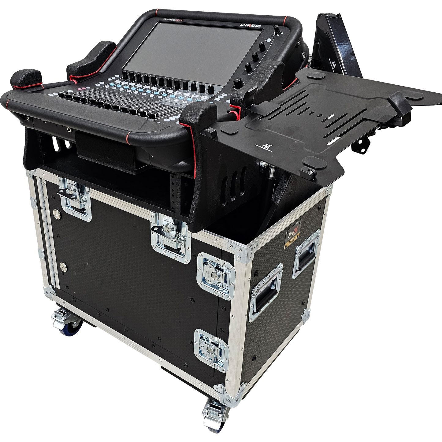 ProX Allen and Heath AVANTIS SOLO Flip-Ready Hydraulic Console Easy Retracting Lifting w/ 2U Rack Space Case by ZCASE