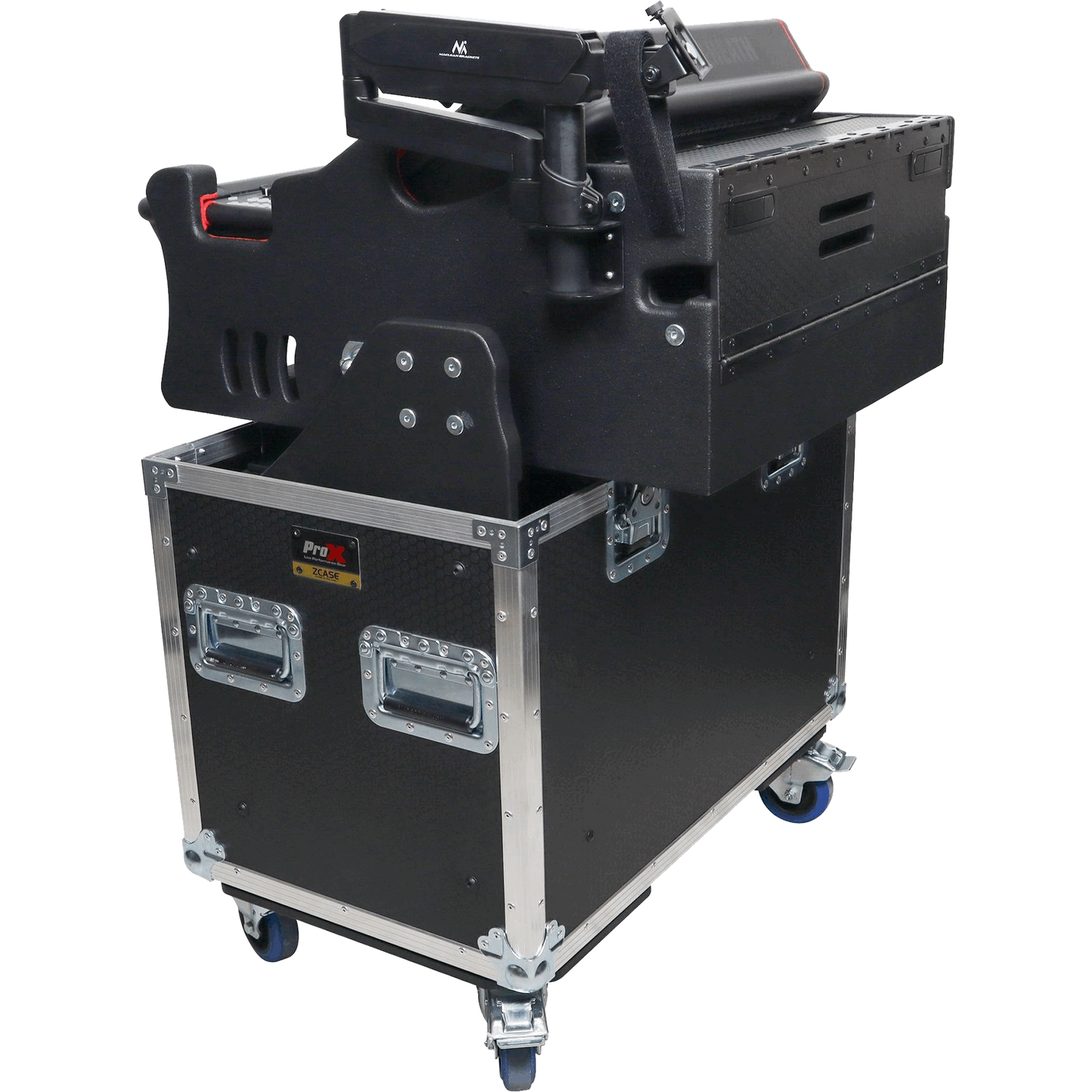 ProX Allen and Heath AVANTIS SOLO Flip-Ready Hydraulic Console Easy Retracting Lifting w/ 2U Rack Space Case by ZCASE