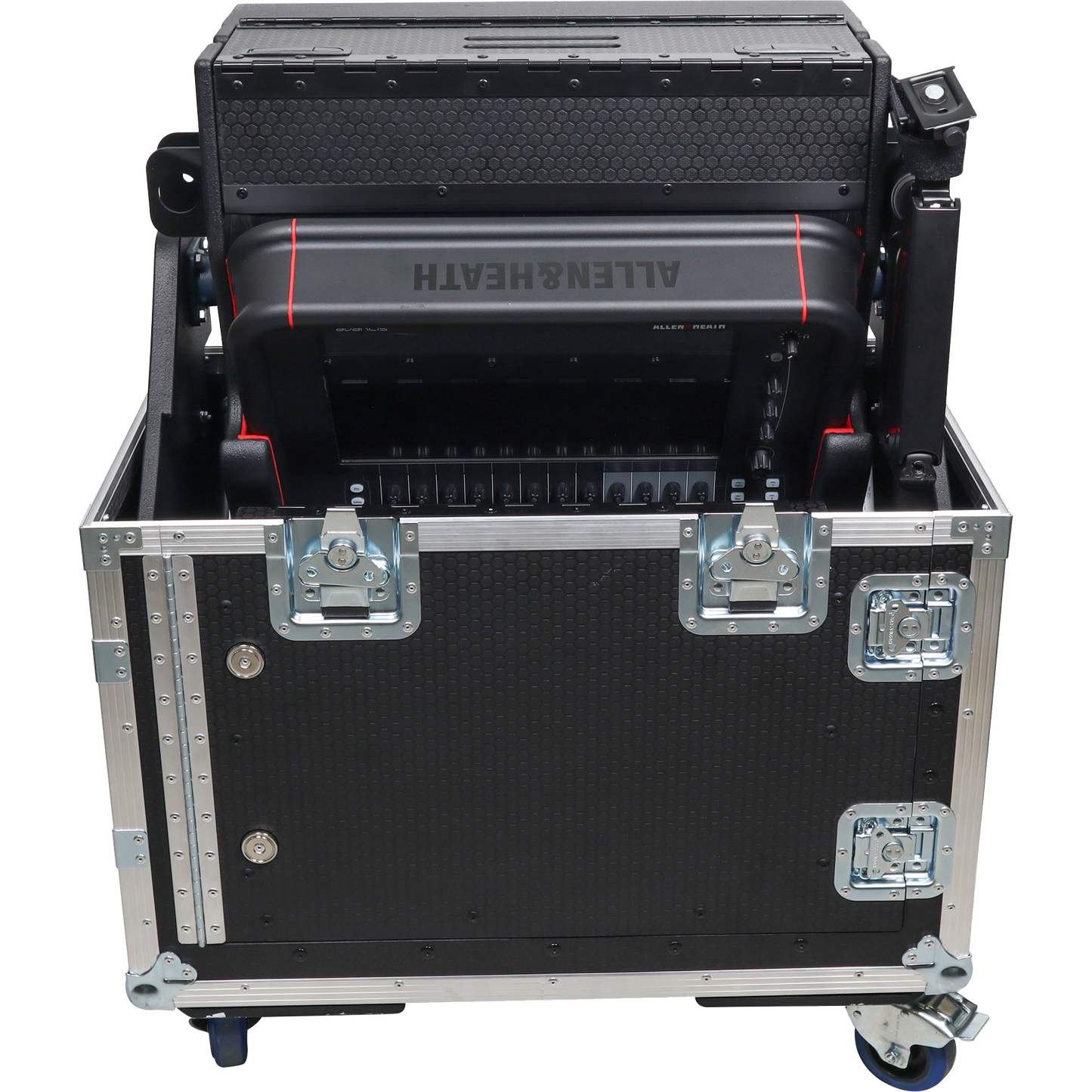 ProX Allen and Heath AVANTIS SOLO Flip-Ready Hydraulic Console Easy Retracting Lifting w/ 2U Rack Space Case by ZCASE